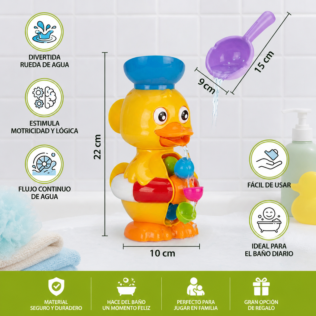 Juguete De Patito De Baño Con Rueda De Agua