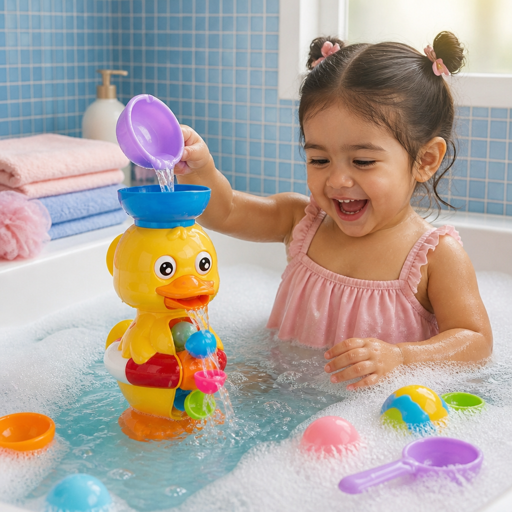 Juguete De Patito De Baño Con Rueda De Agua