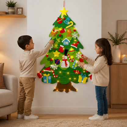 Árbol De Navidad Montessori De Fieltro