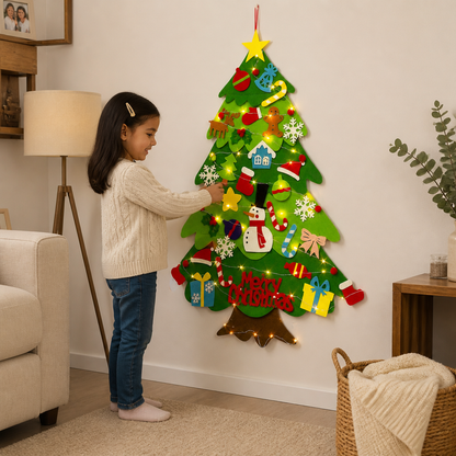 Árbol De Navidad Montessori De Fieltro