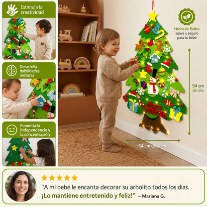 Árbol De Navidad Montessori De Fieltro