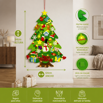 Árbol De Navidad Montessori De Fieltro