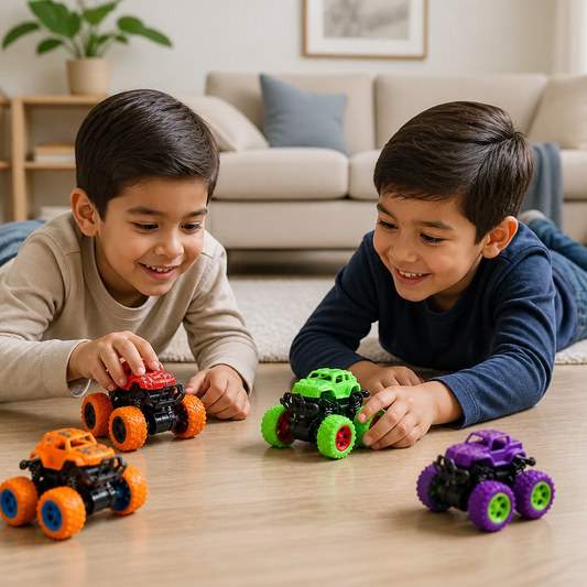 Monster Truck De Acrobacias Con Impulso Por Fricción Para Niños