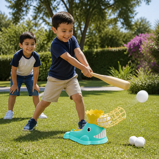 Máquina Lanzadora De Béisbol Con Bate Y Pelotas Para Niños