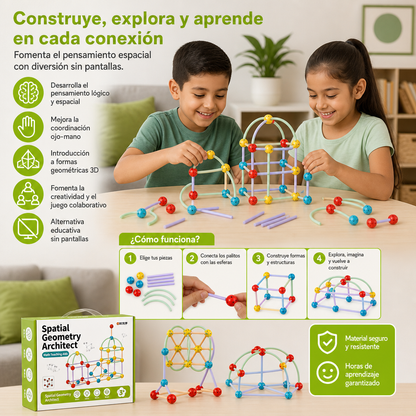 Set De Construcción De Geometría 3D – Juguete Educativo Para Construcción Y Pensamiento Espacial