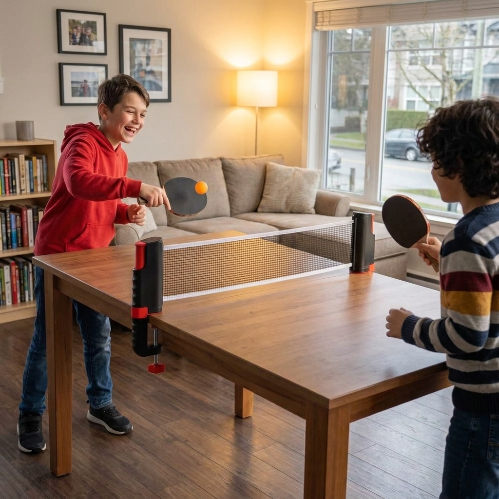 Set De Ping Pong Ajustable - ¡Se Adapta A Cualquier Mesa!