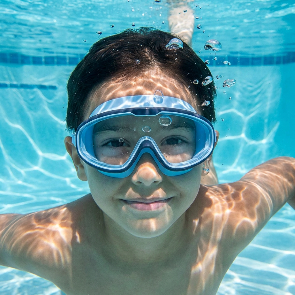 Gafas De Natación Para Niños Con Marco Grande Y Sistema Antivaho