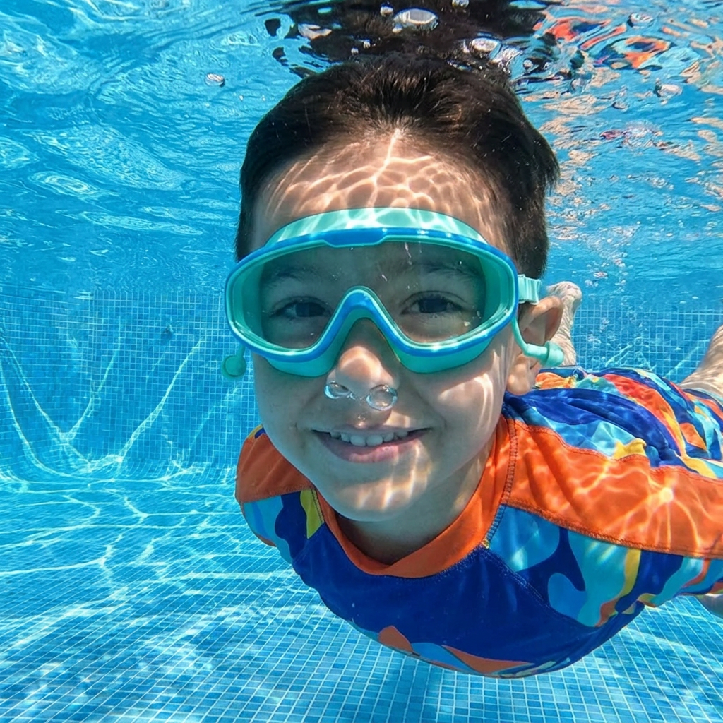 Gafas De Natación Para Niños Con Marco Grande Y Sistema Antivaho