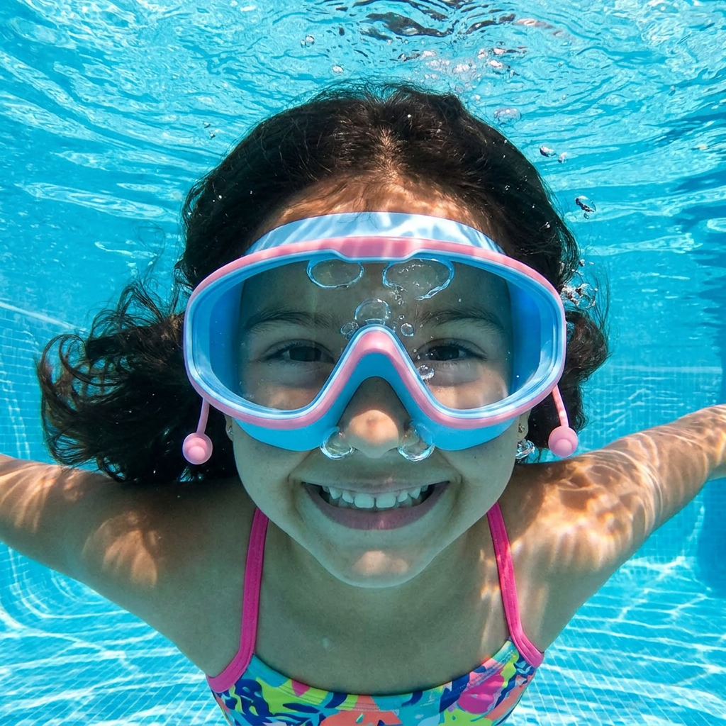 Gafas De Natación Para Niños Con Marco Grande Y Sistema Antivaho
