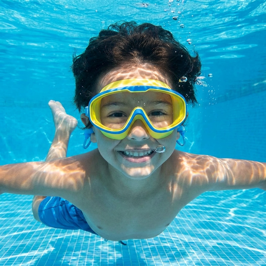 Gafas De Natación Para Niños Con Marco Grande Y Sistema Antivaho