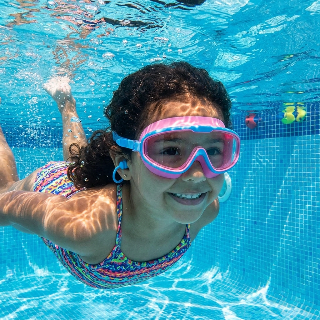 Gafas De Natación Para Niños Con Marco Grande Y Sistema Antivaho