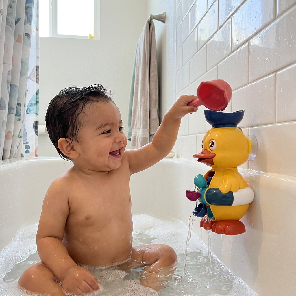 Juguete De Patito De Baño Con Rueda De Agua