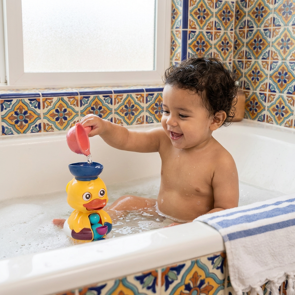 Juguete De Patito De Baño Con Rueda De Agua