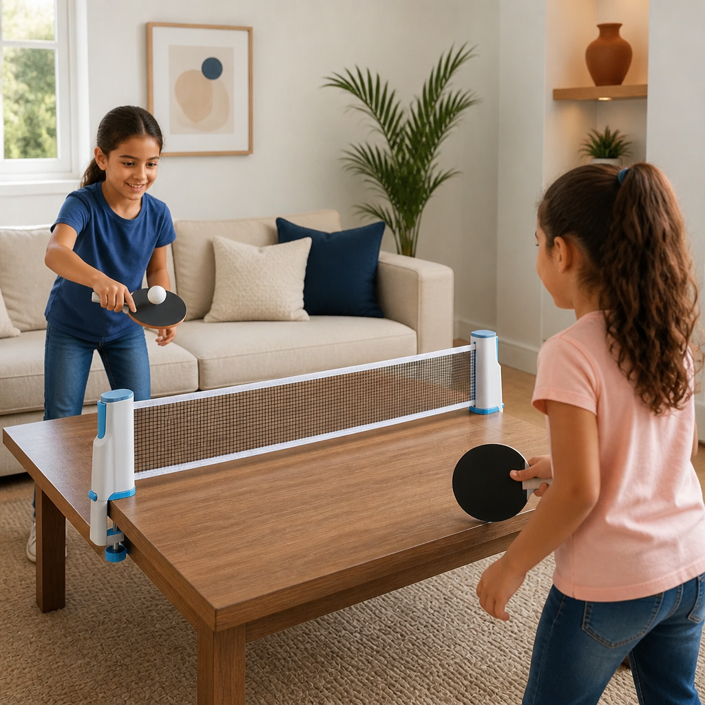 Set De Ping Pong Ajustable - ¡Se Adapta A Cualquier Mesa!