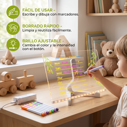 Pizarra LED Luminosa Para Niños