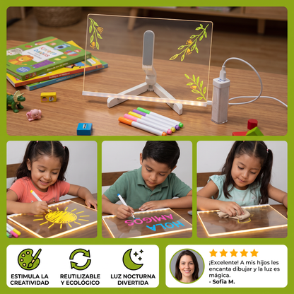 Pizarra LED Luminosa Para Niños