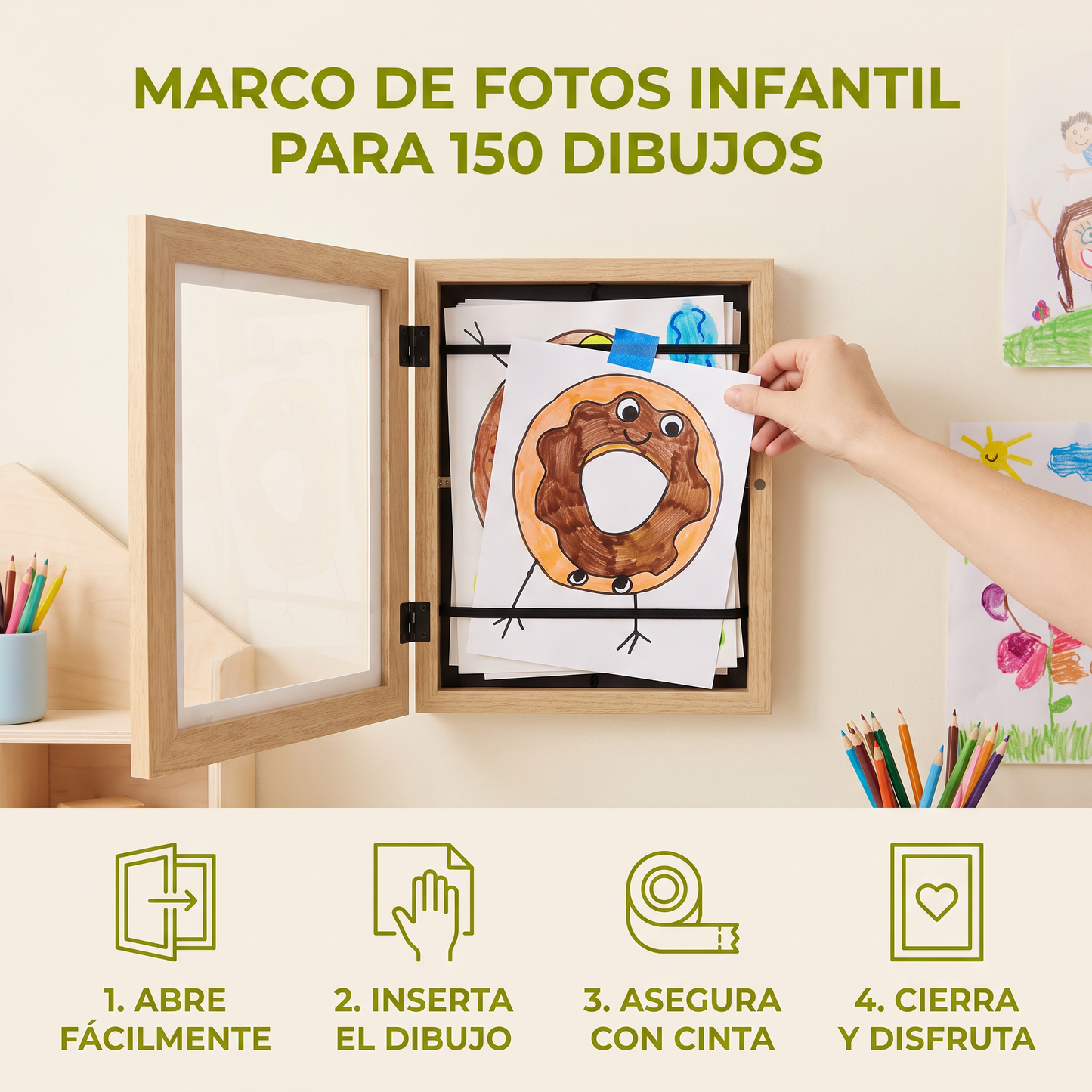 Marco De Fotos Infantil Para 150 Dibujos