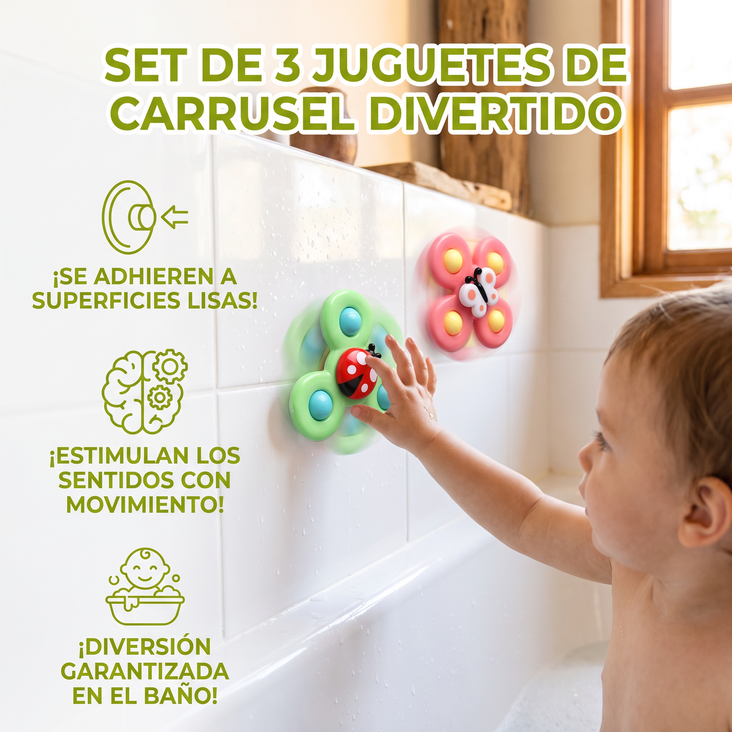 Set De 3 Juguetes De Carrusel Divertido Para Niños