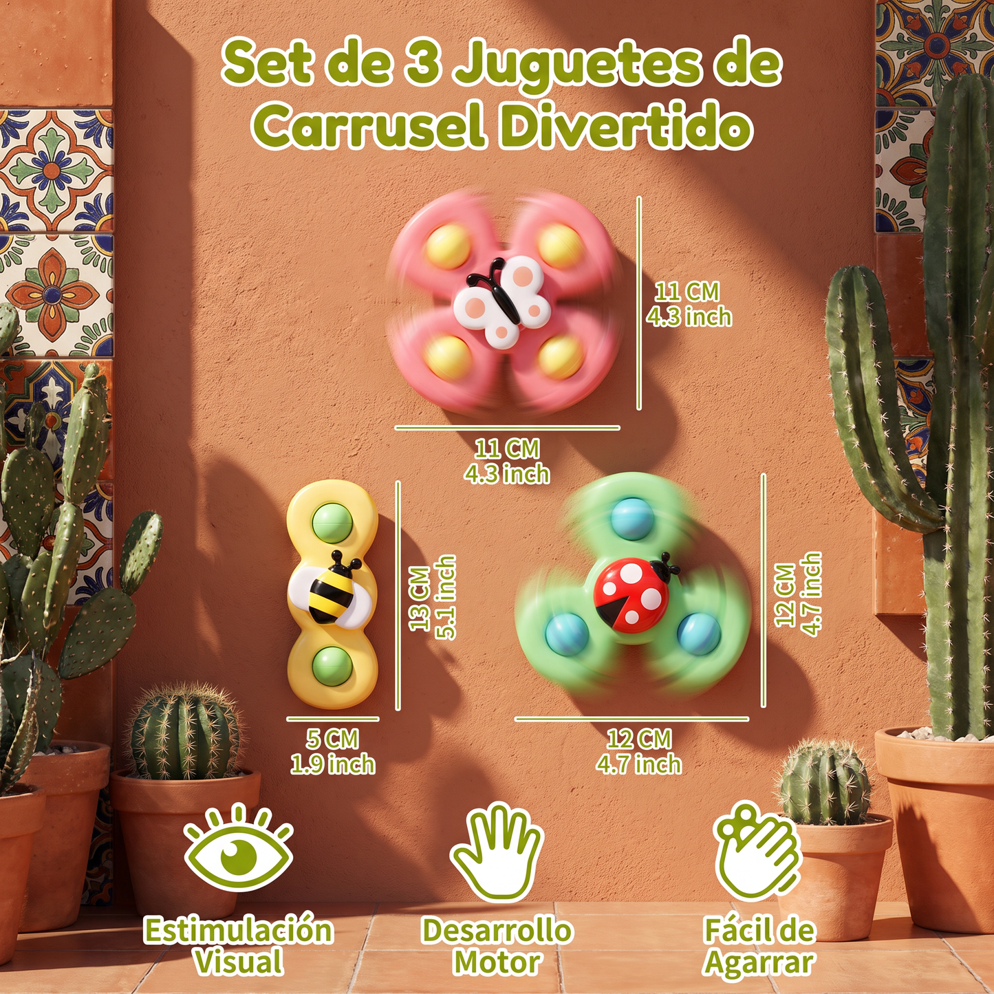 Set De 3 Juguetes De Carrusel Divertido Para Niños