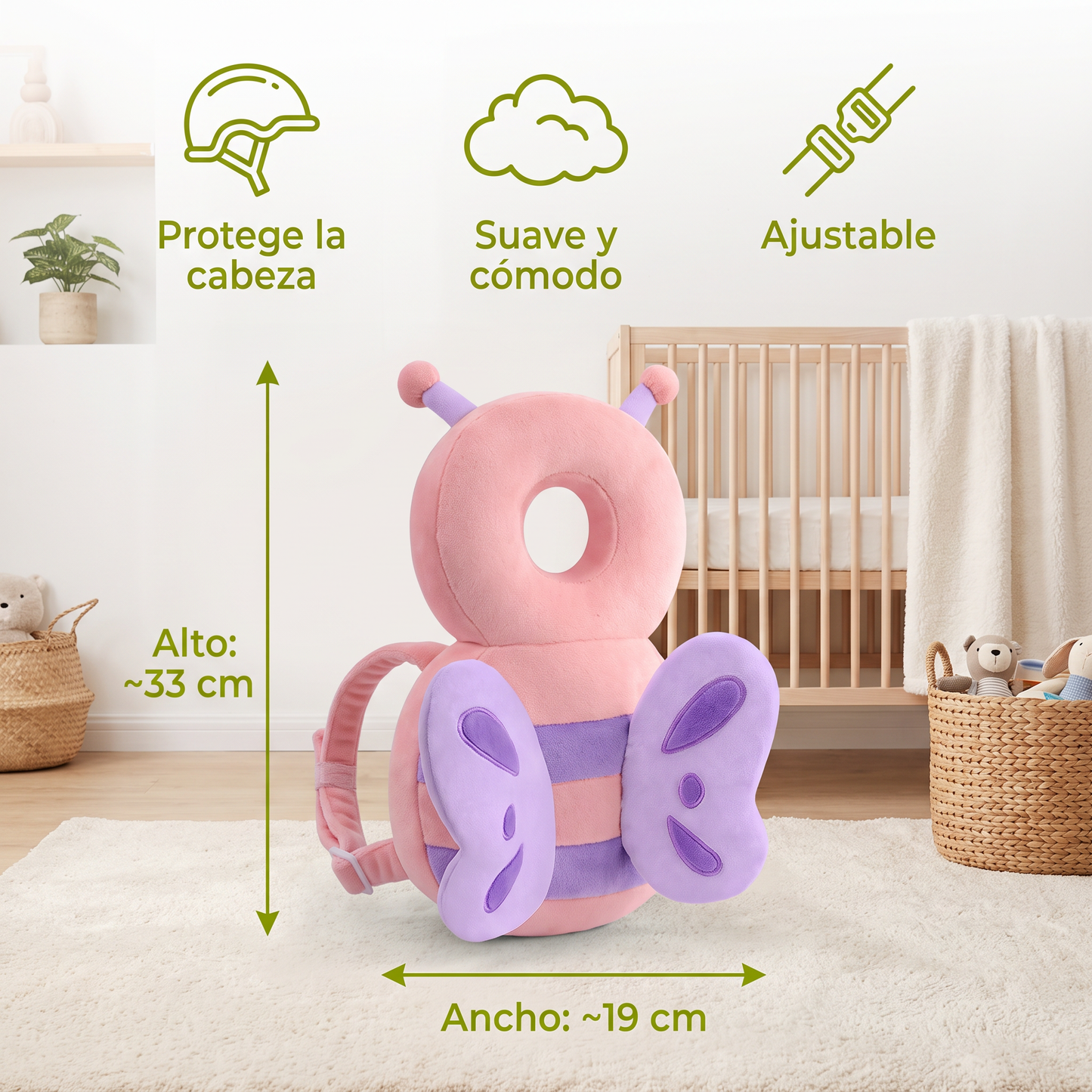 Protector De Cabeza Adorable Para Bebés