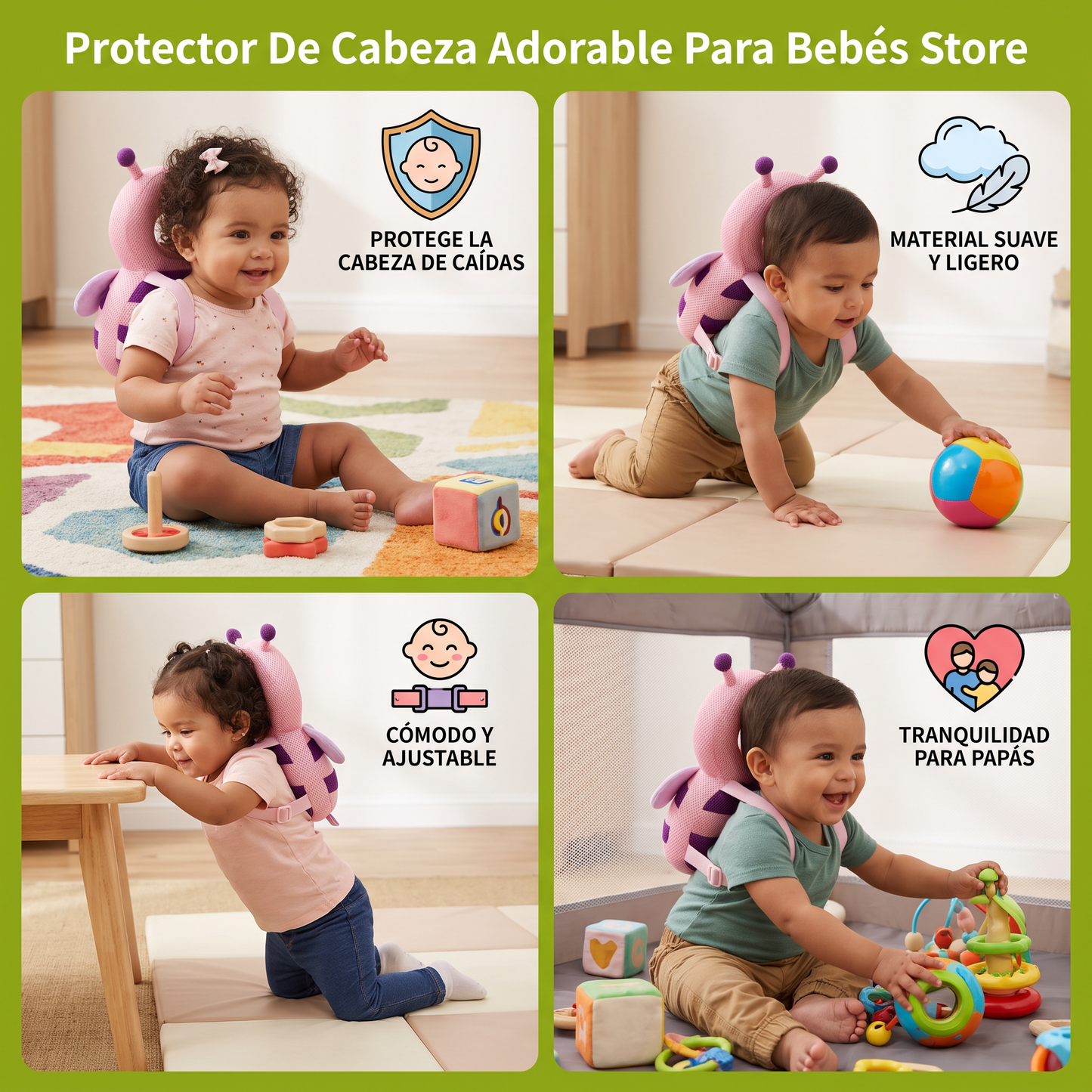 Protector De Cabeza Adorable Para Bebés