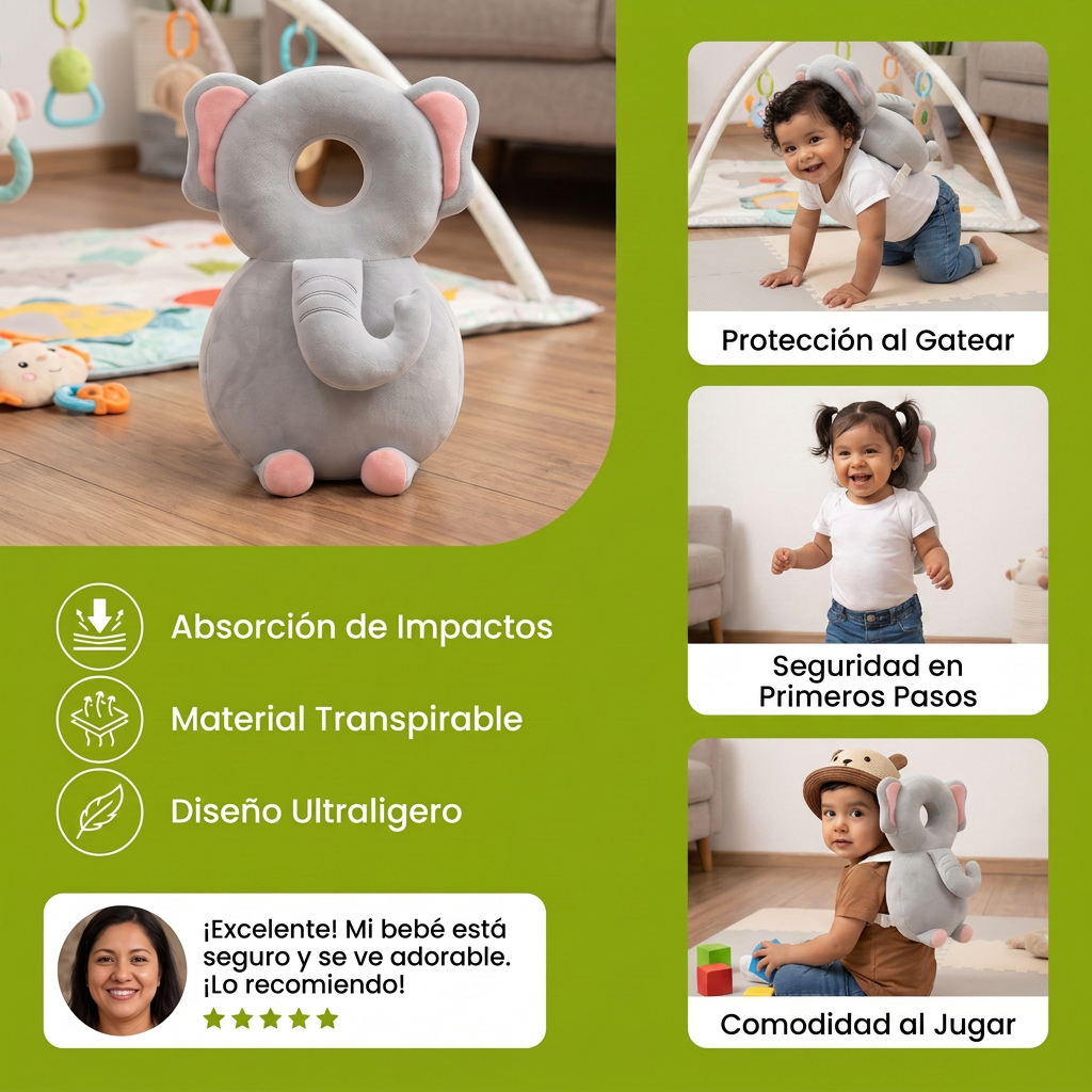 Protector De Cabeza Adorable Para Bebés