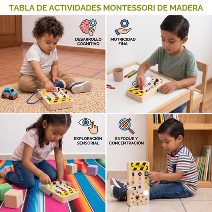Tabla De Actividades Montessori De Madera