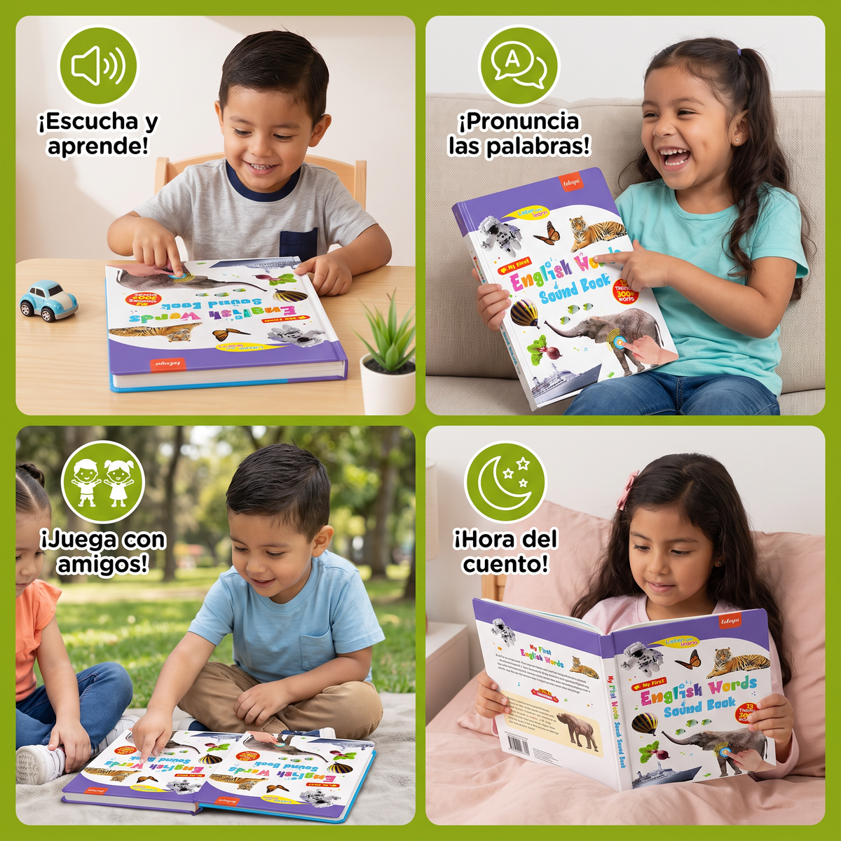 Libro De Aprendizaje De Inglés Interactivo Para Niños