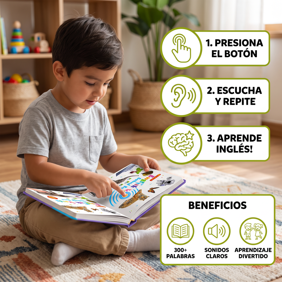 Libro De Aprendizaje De Inglés Interactivo Para Niños