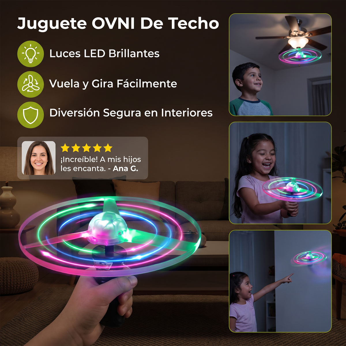 Juguete OVNI De Techo Genial
