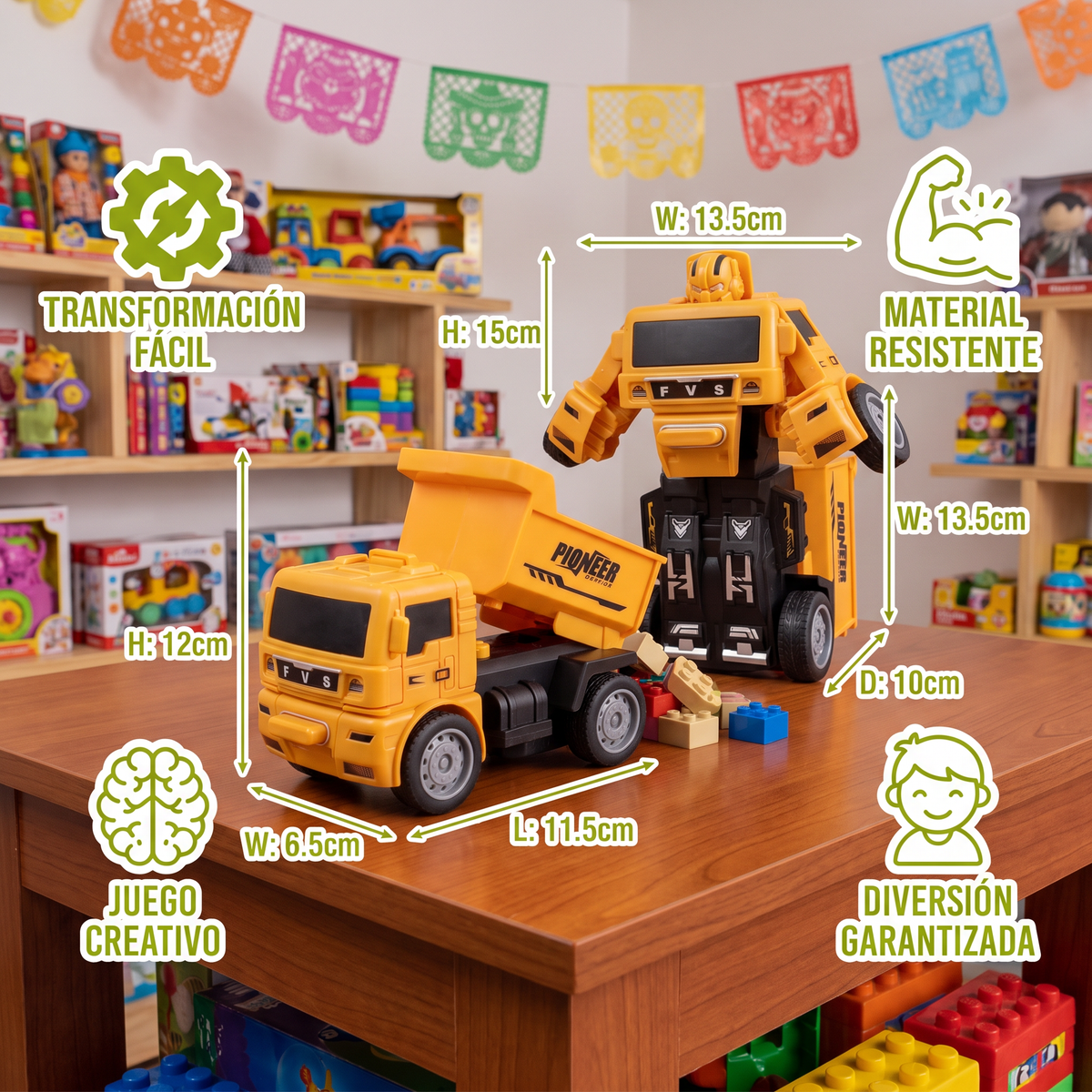 Camión Transformer De Juguete Para Niños