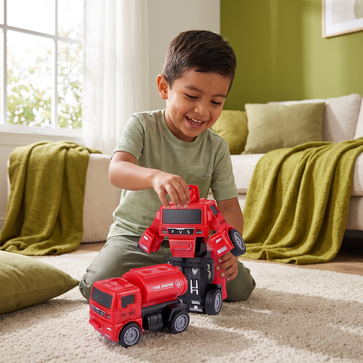 Camión Transformer De Juguete Para Niños