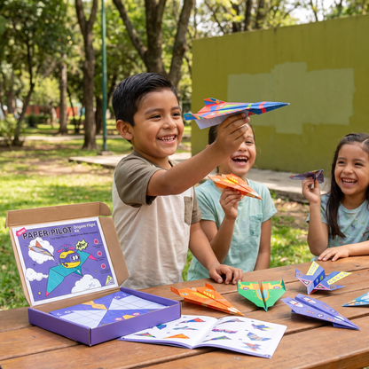Set De Construcción De Aviones De Papel Origami Con Instrucciones