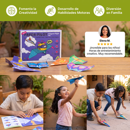 Set De Construcción De Aviones De Papel Origami Con Instrucciones