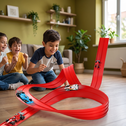 Set De Pista De Carreras Flexible Y Ajustable