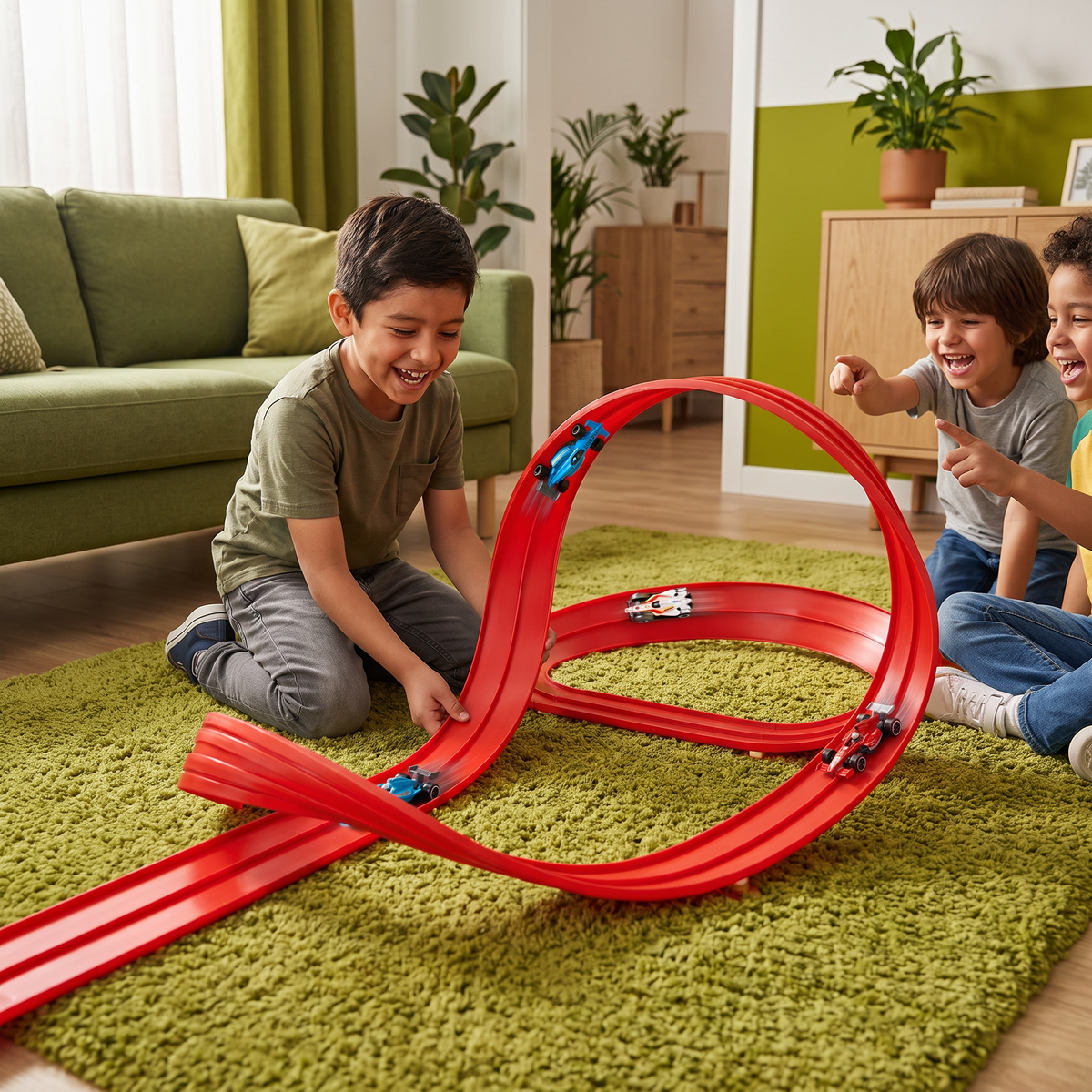 Set De Pista De Carreras Flexible Y Ajustable