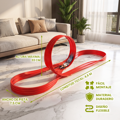 Set De Pista De Carreras Flexible Y Ajustable