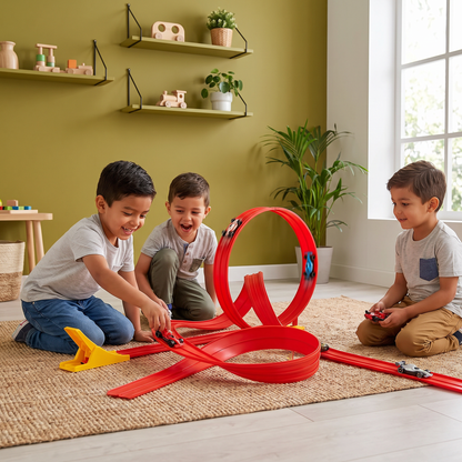 Set De Pista De Carreras Flexible Y Ajustable