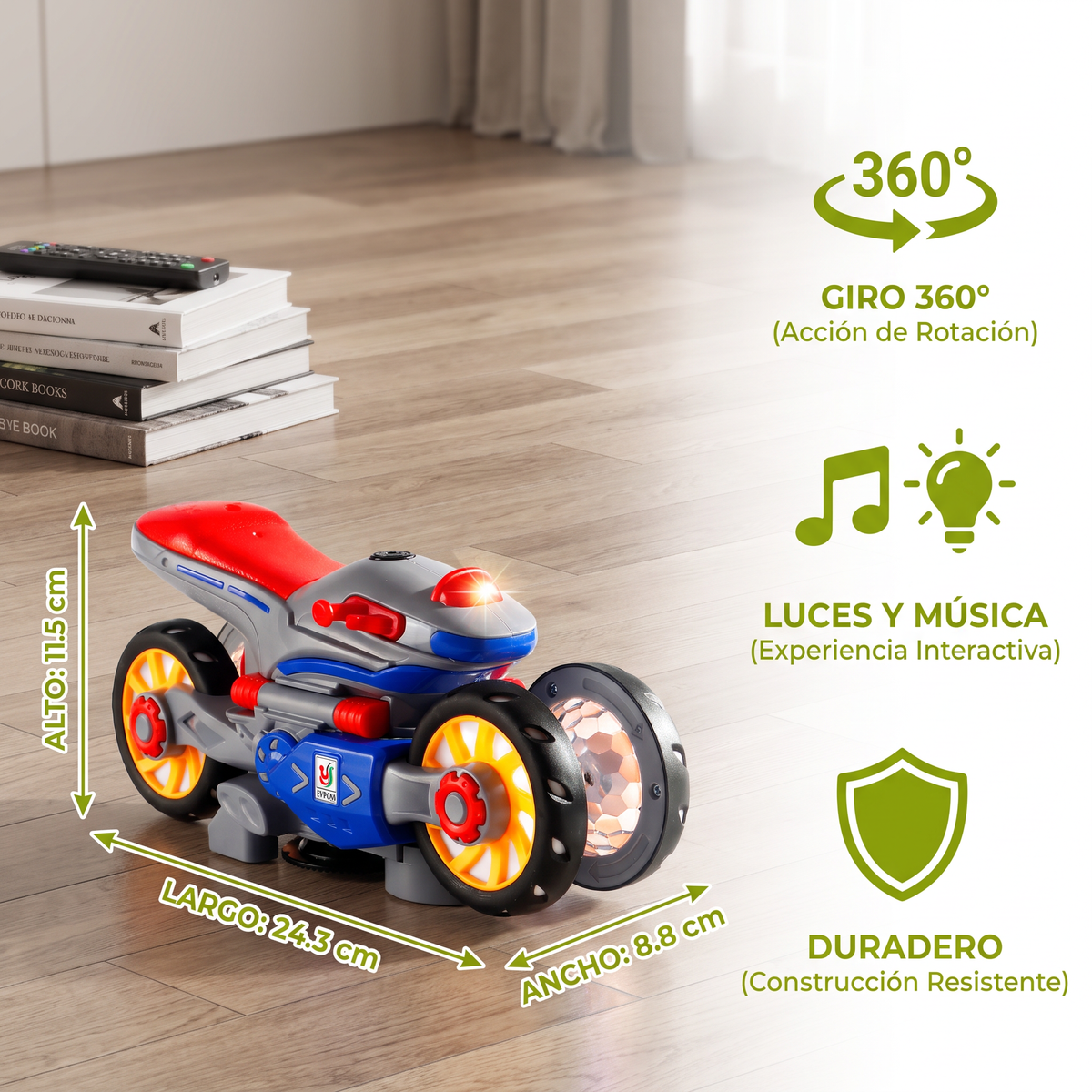 Motocicleta Musical Con Luces Y Movimiento