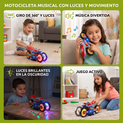 Motocicleta Musical Con Luces Y Movimiento