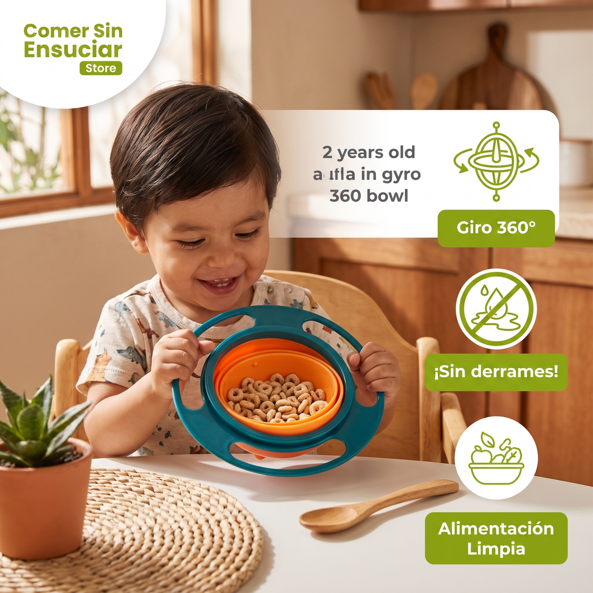 Tazón Antiderrames Para Bebés – Comer Sin Ensuciar