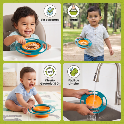 Tazón Antiderrames Para Bebés – Comer Sin Ensuciar