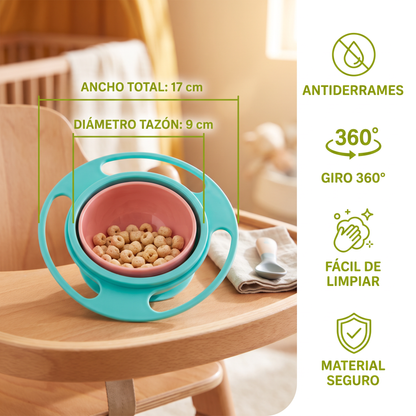 Tazón Antiderrames Para Bebés – Comer Sin Ensuciar