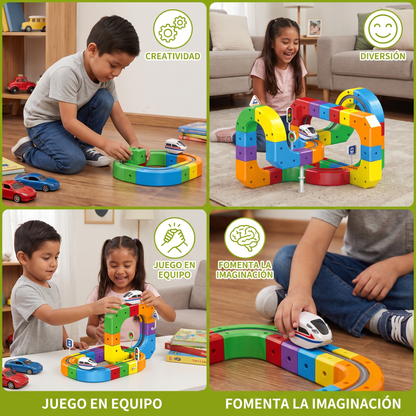 Tren Infantil De Vías De Cubos Mágicos