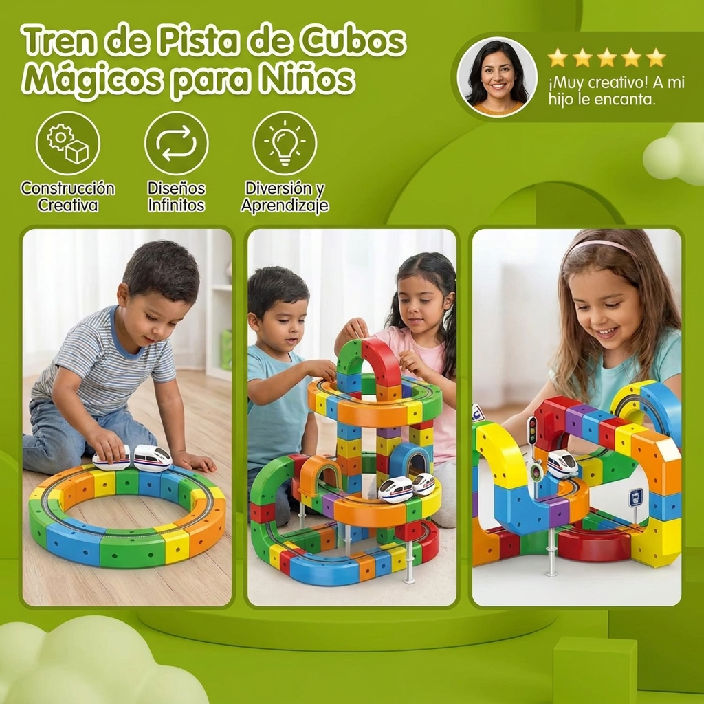 Tren Infantil De Vías De Cubos Mágicos