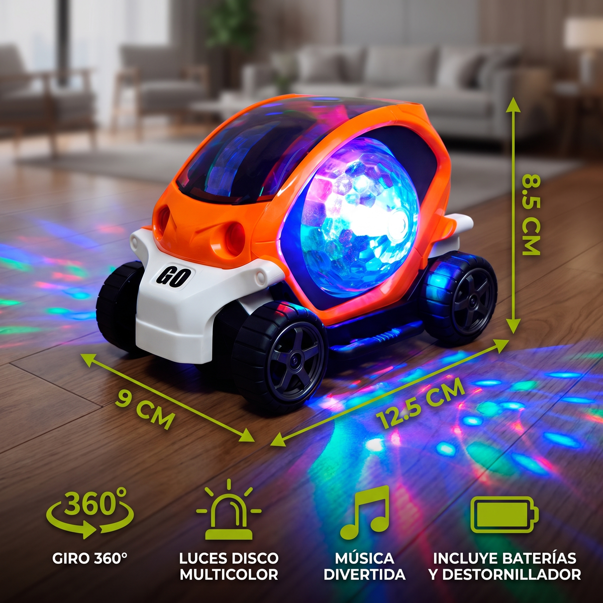 Auto De Acrobacias Musical 360° Con Luces