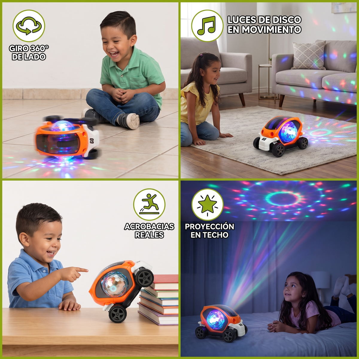 Auto De Acrobacias Musical 360° Con Luces