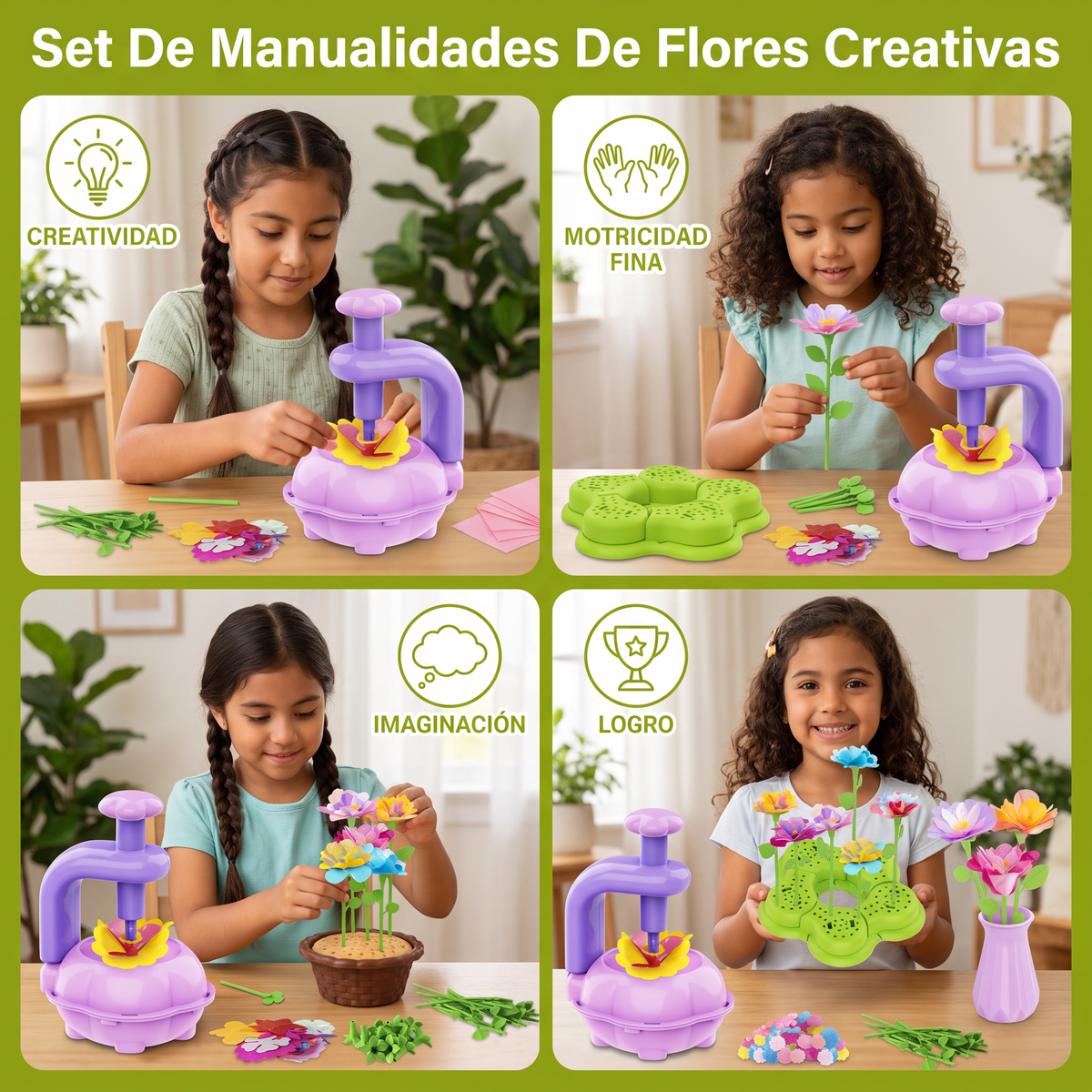 Set De Manualidades De Flores Creativas