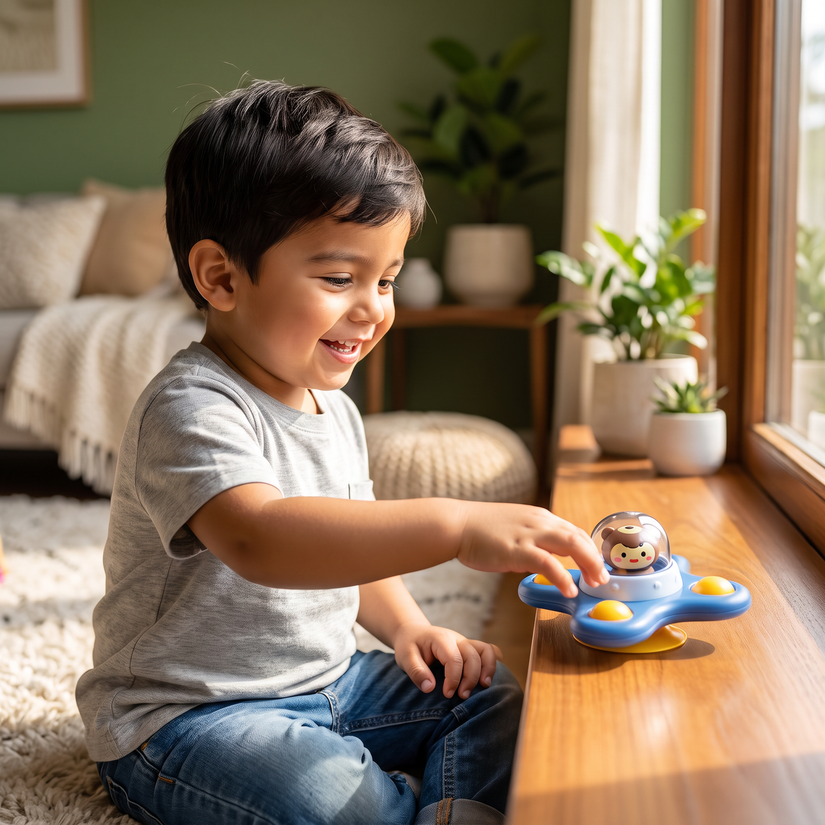 Spinner Montessori Con Ventosa – Juguete Educativo Giratorio