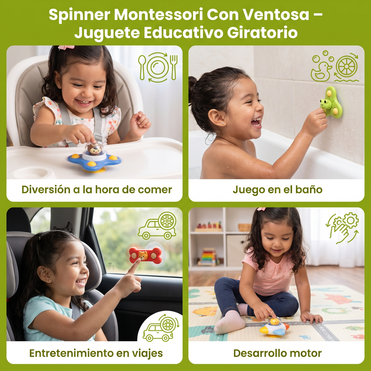Spinner Montessori Con Ventosa – Juguete Educativo Giratorio